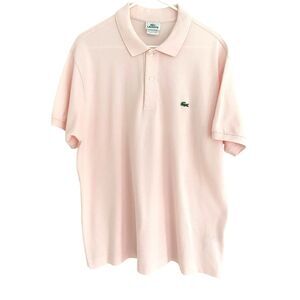 Lacoste Men Pink Polo 100% Cotton Size 7